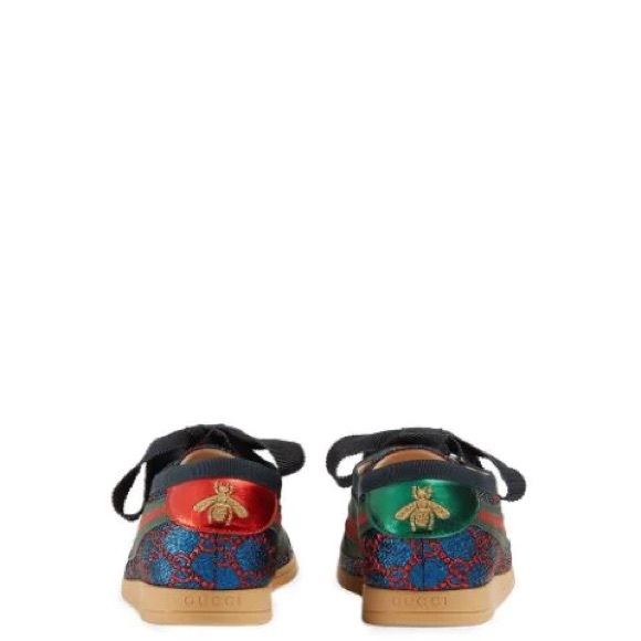 Gucci Falacer Lurex GG Sneakers w/Web - Picture 3 of 14